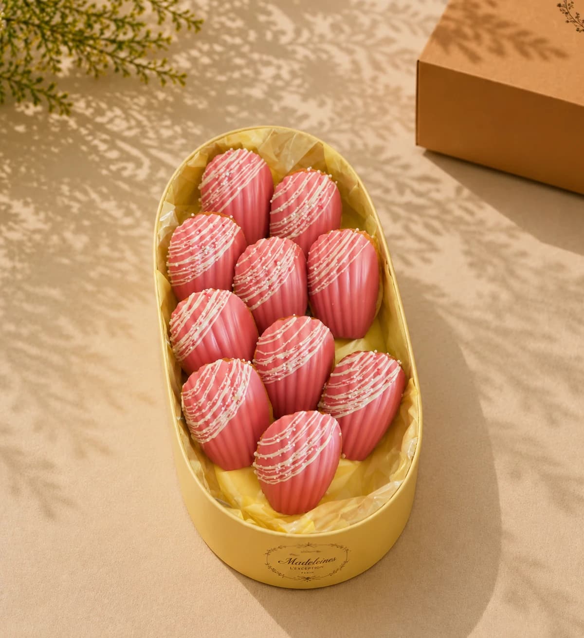 Coffret de 10 madeleines Octobre Rose